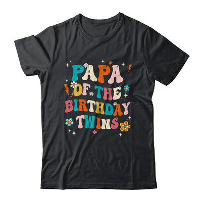 Papa Of The Birthday Twins Boys Girls Party Retro Bday Shirt & Hoodie | siriusteestore