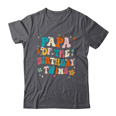 Papa Of The Birthday Twins Boys Girls Party Retro Bday Shirt & Hoodie | siriusteestore