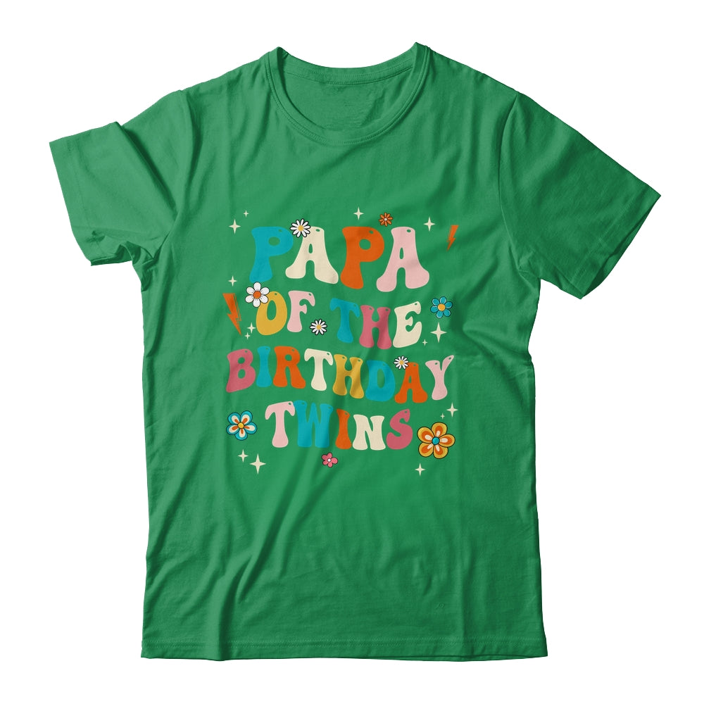 Papa Of The Birthday Twins Boys Girls Party Retro Bday Shirt & Hoodie | siriusteestore