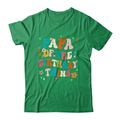 Papa Of The Birthday Twins Boys Girls Party Retro Bday Shirt & Hoodie | siriusteestore