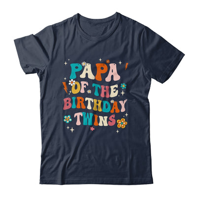 Papa Of The Birthday Twins Boys Girls Party Retro Bday Shirt & Hoodie | siriusteestore