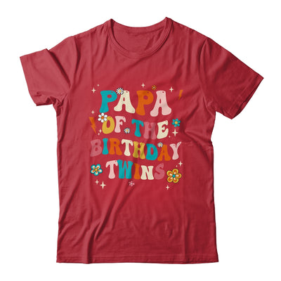 Papa Of The Birthday Twins Boys Girls Party Retro Bday Shirt & Hoodie | siriusteestore
