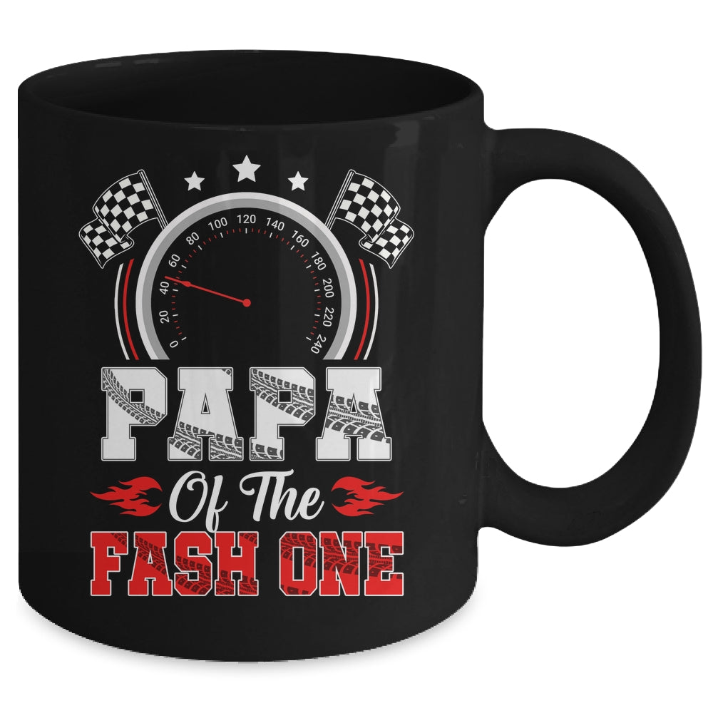 Papa Of The Fast One 1st Birthday Racing Car Family Mug | siriusteestore