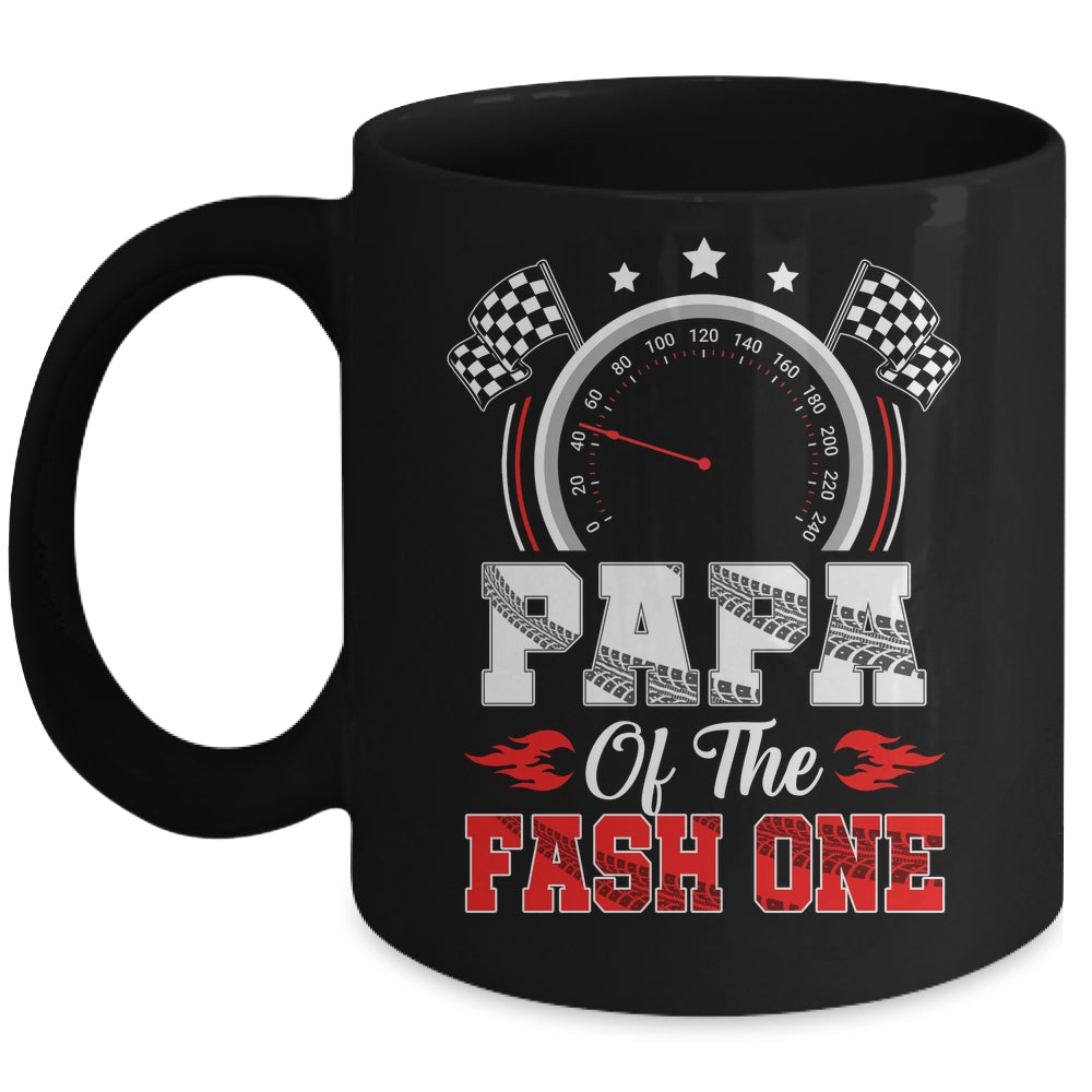 Papa Of The Fast One 1st Birthday Racing Car Family Mug | siriusteestore