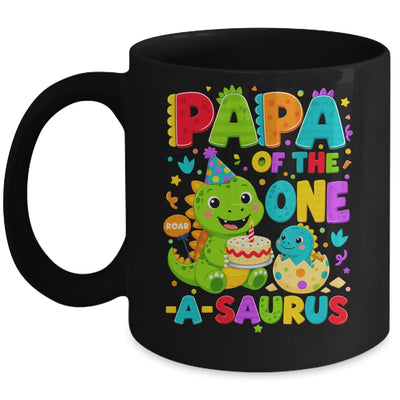 Papa Of The One-A-Saurus 1St Birthday Boy T-Rex Dinosaur Mug | siriusteestore