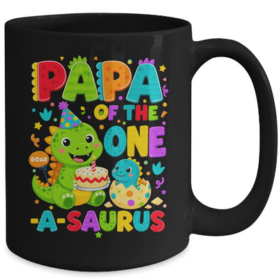 Papa Of The One-A-Saurus 1St Birthday Boy T-Rex Dinosaur Mug | siriusteestore