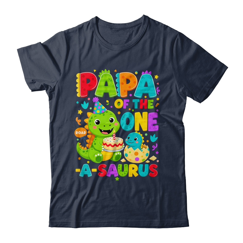 Papa Of The One-A-Saurus 1St Birthday Boy T-Rex Dinosaur Shirt & Hoodie | siriusteestore