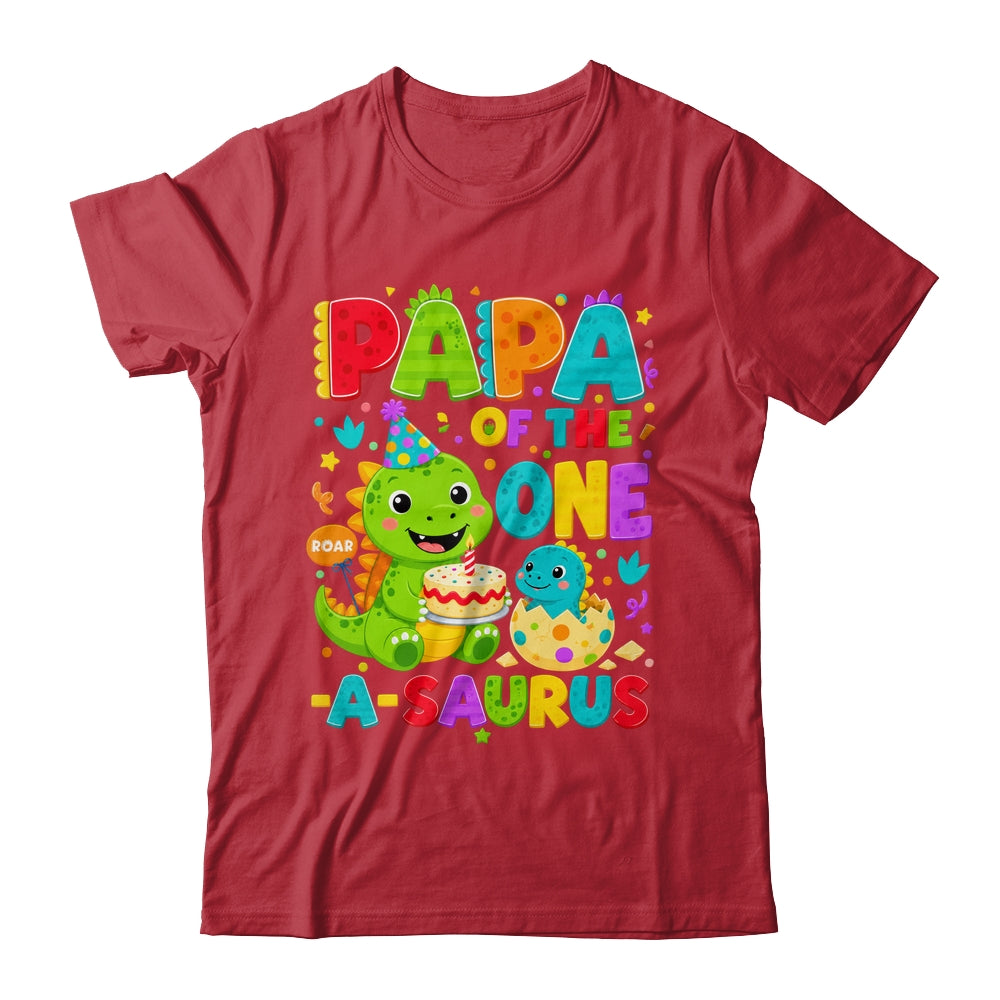 Papa Of The One-A-Saurus 1St Birthday Boy T-Rex Dinosaur Shirt & Hoodie | siriusteestore