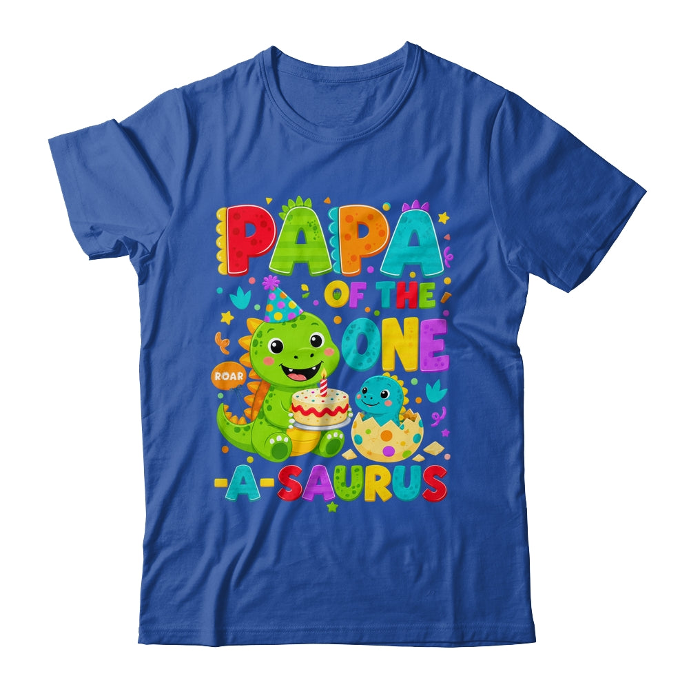 Papa Of The One-A-Saurus 1St Birthday Boy T-Rex Dinosaur Shirt & Hoodie | siriusteestore