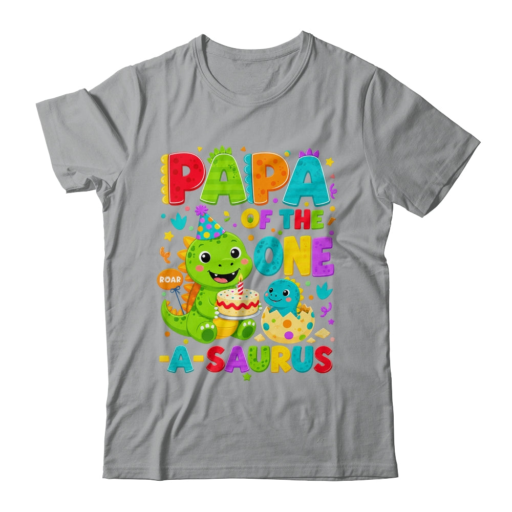 Papa Of The One-A-Saurus 1St Birthday Boy T-Rex Dinosaur Shirt & Hoodie | siriusteestore