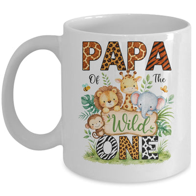 Papa Of The Wild One First Birthday Boy Jungle Safari Mug | siriusteestore