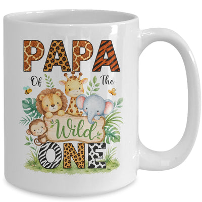 Papa Of The Wild One First Birthday Boy Jungle Safari Mug | siriusteestore