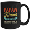 Papaw Knows Everything Funny Father's Day Papaw Mug | siriusteestore