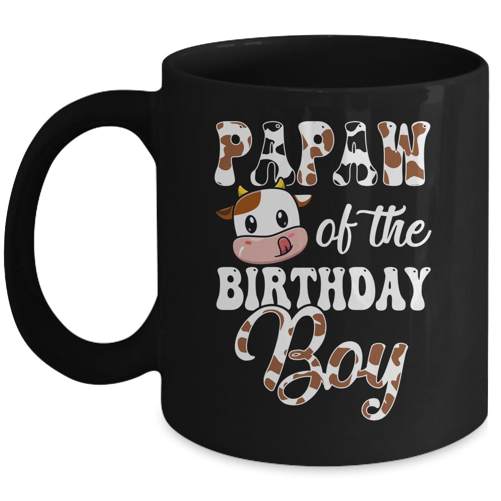 Papaw Of The Birthday Boy Cow Farm 1st Birthday Boy Mug | siriusteestore