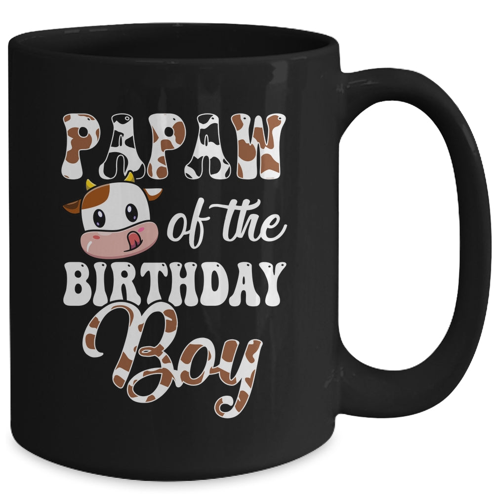 Papaw Of The Birthday Boy Cow Farm 1st Birthday Boy Mug | siriusteestore