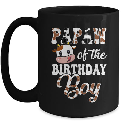 Papaw Of The Birthday Boy Cow Farm 1st Birthday Boy Mug | siriusteestore