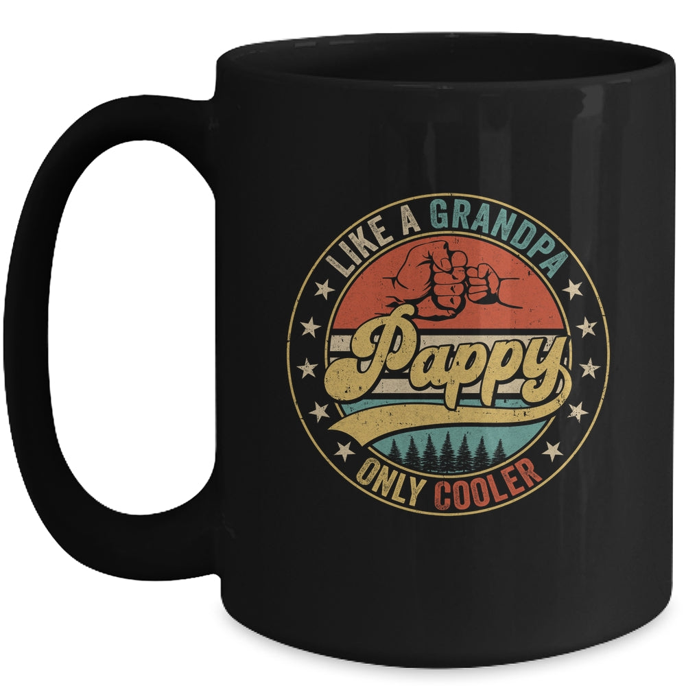 Pappy Like A Grandpa Only Cooler Retro Funny Dad Fathers Day Mug | siriusteestore