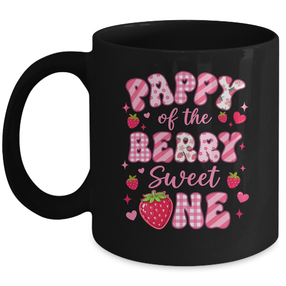 Pappy Of The Berry Sweet One Strawberry First Birthday Mug | siriusteestore