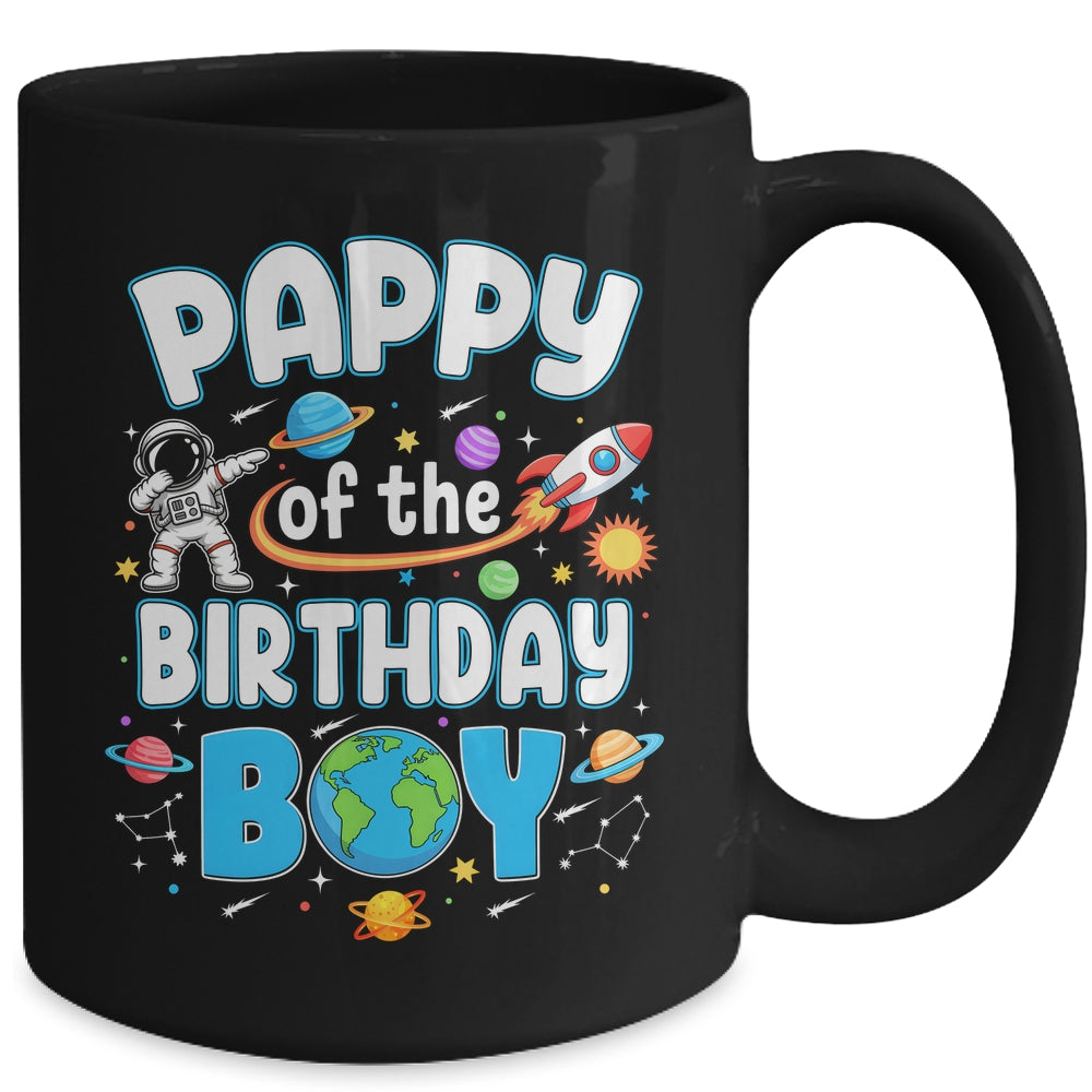Pappy Of The Birthday Boy Astronaut Family Space Planets Mug | siriusteestore