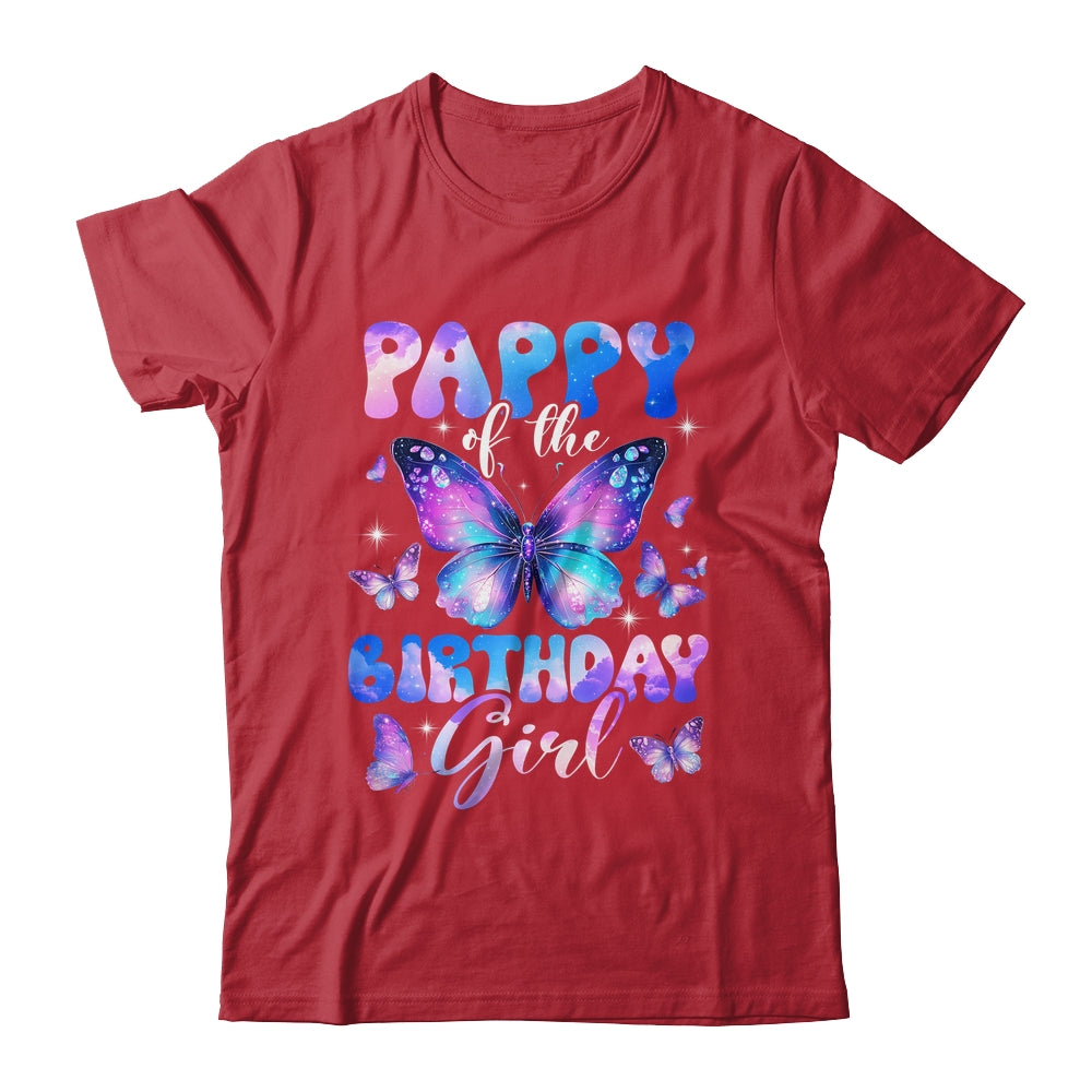 Pappy Of The Birthday Girl Butterfly Family Matching Shirt & Hoodie | siriusteestore