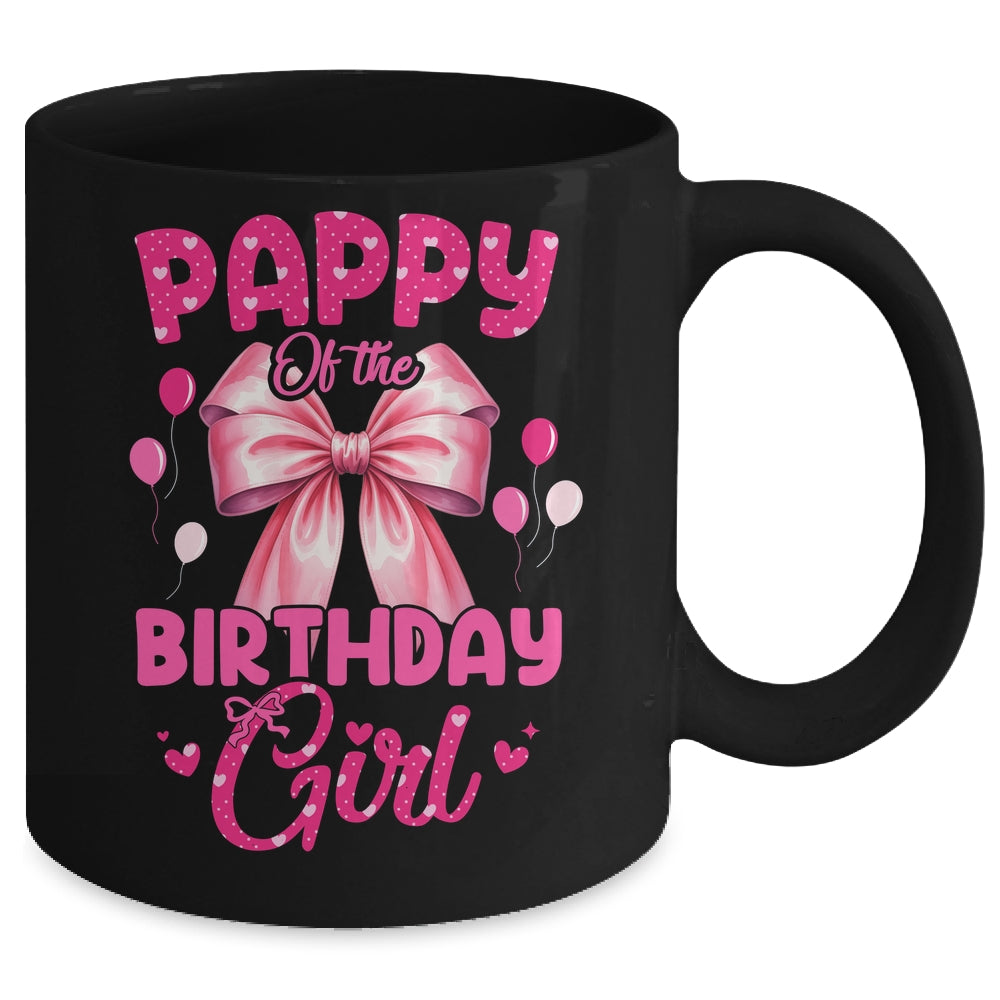Pappy Of The Birthday Girl Coquette Bow Matching Family Mug | siriusteestore