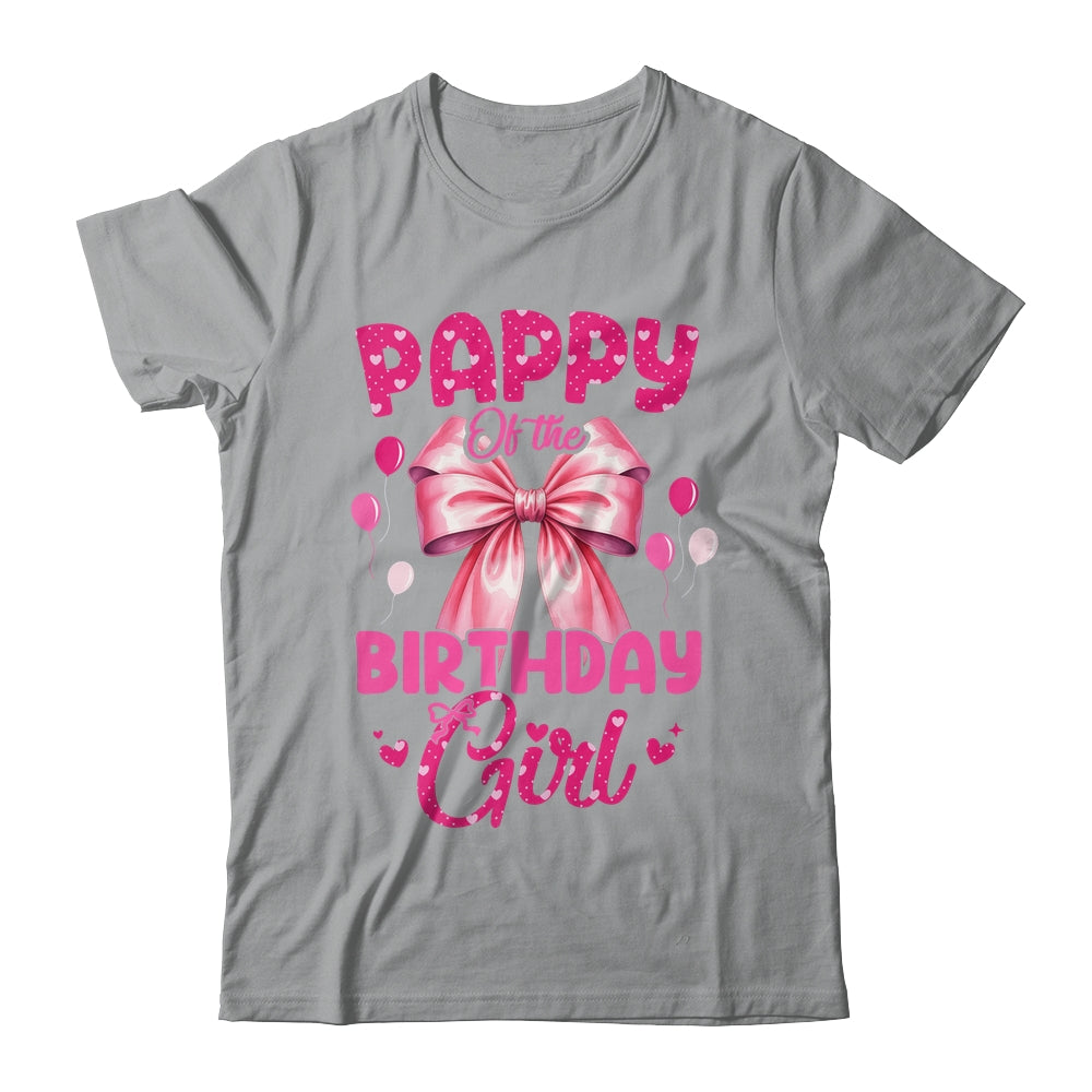 Pappy Of The Birthday Girl Coquette Bow Matching Family Shirt & Hoodie | siriusteestore