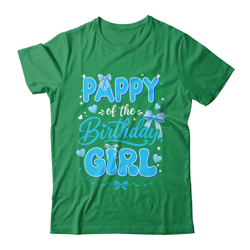 Pappy Of The Birthday Girl Family Coquette Bow Blue Cute Shirt & Hoodie | siriusteestore