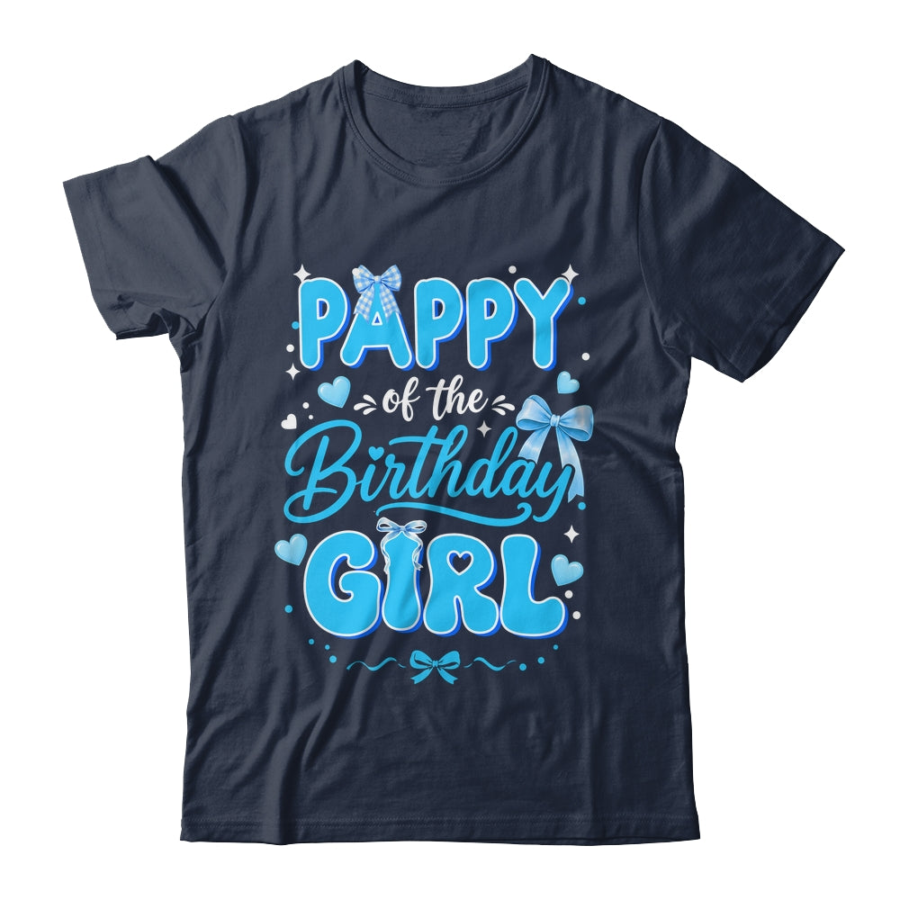 Pappy Of The Birthday Girl Family Coquette Bow Blue Cute Shirt & Hoodie | siriusteestore