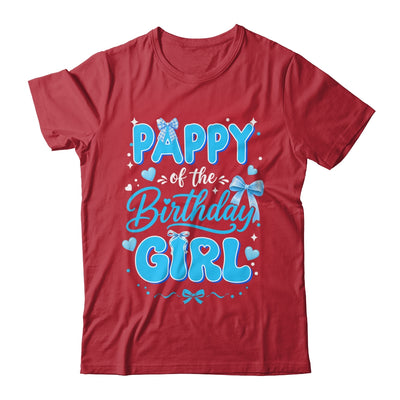 Pappy Of The Birthday Girl Family Coquette Bow Blue Cute Shirt & Hoodie | siriusteestore