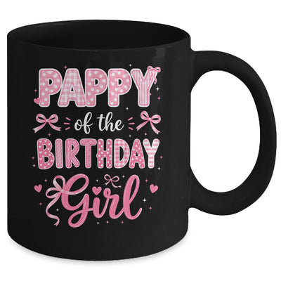 Pappy Of The Birthday Girl Matching Pink Coquette Bow Mug | siriusteestore