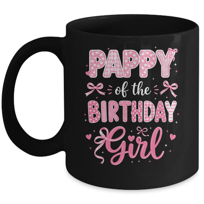 Pappy Of The Birthday Girl Matching Pink Coquette Bow Mug | siriusteestore