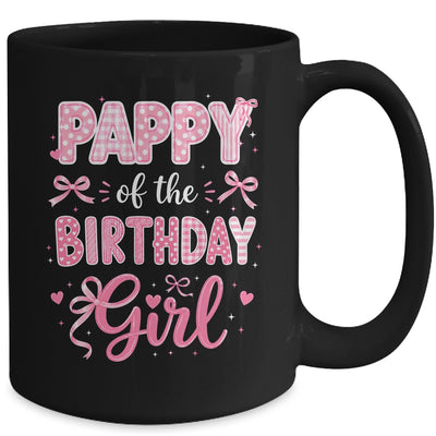 Pappy Of The Birthday Girl Matching Pink Coquette Bow Mug | siriusteestore