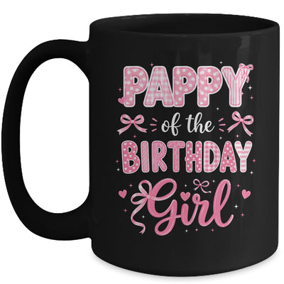 Pappy Of The Birthday Girl Matching Pink Coquette Bow Mug | siriusteestore