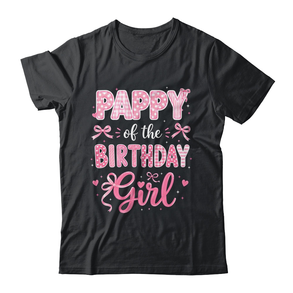 Pappy Of The Birthday Girl Matching Pink Coquette Bow Shirt & Hoodie | siriusteestore
