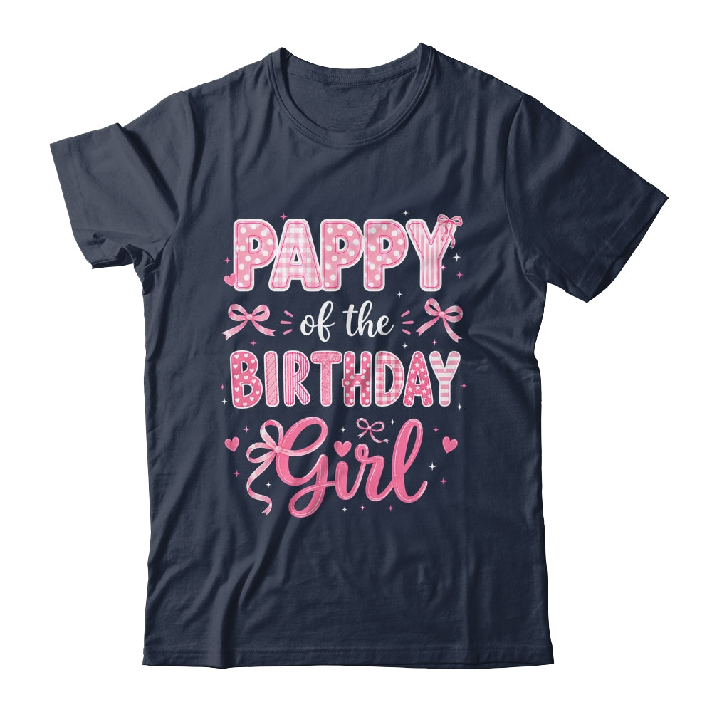 Pappy Of The Birthday Girl Matching Pink Coquette Bow Shirt & Hoodie | siriusteestore