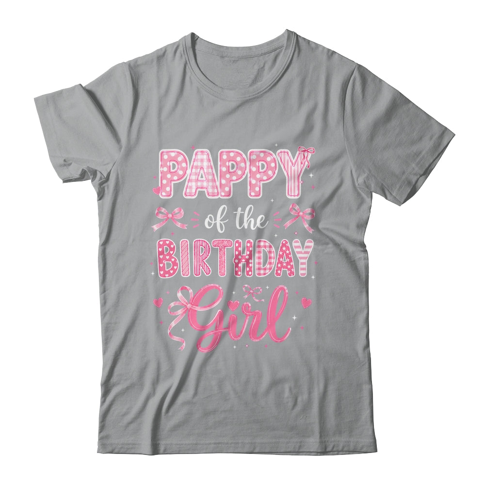Pappy Of The Birthday Girl Matching Pink Coquette Bow Shirt & Hoodie | siriusteestore