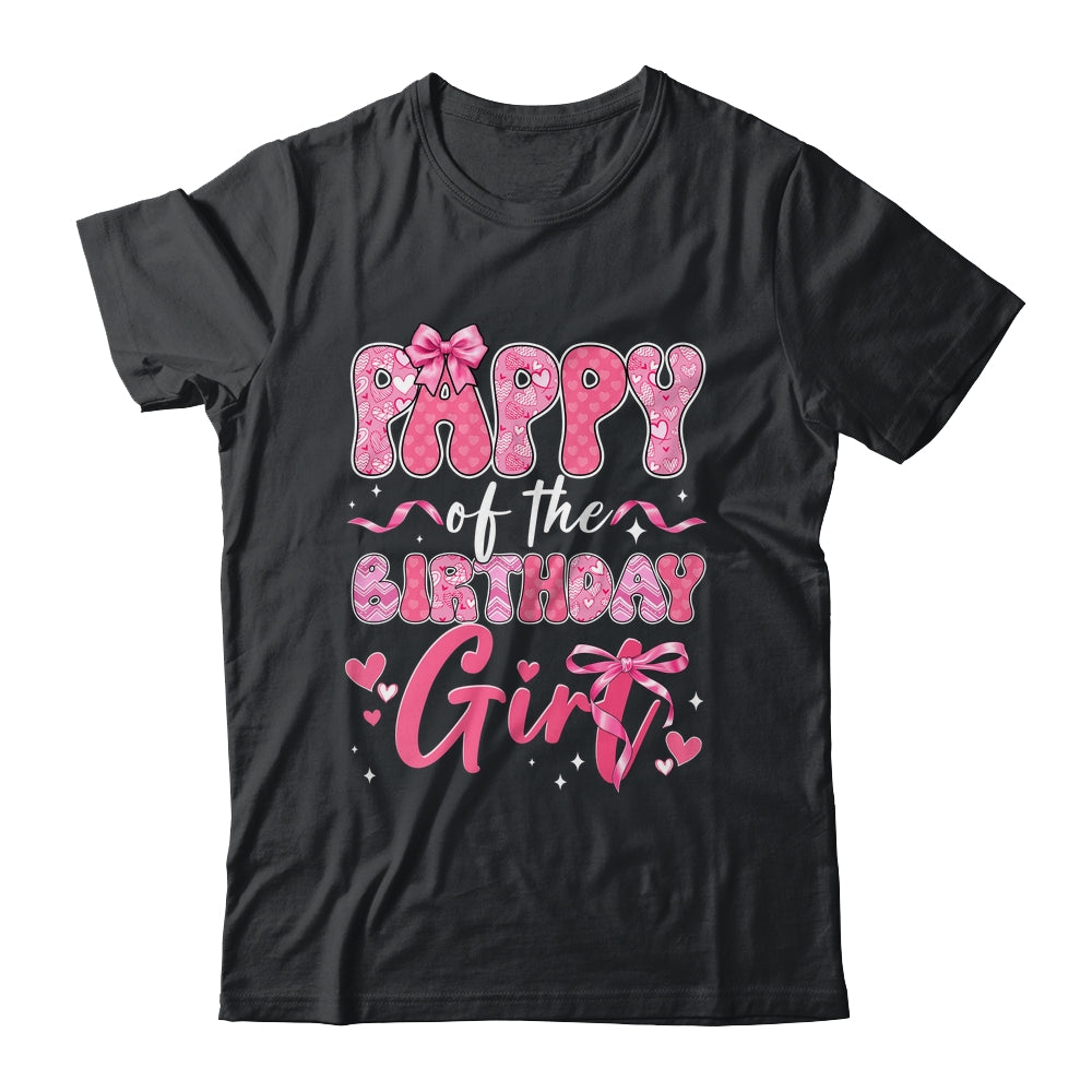 Pappy Of The Birthday Girl Pink Coquette Bow Family Shirt & Hoodie | siriusteestore