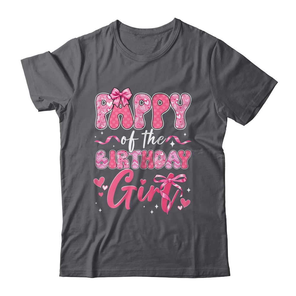 Pappy Of The Birthday Girl Pink Coquette Bow Family Shirt & Hoodie | siriusteestore