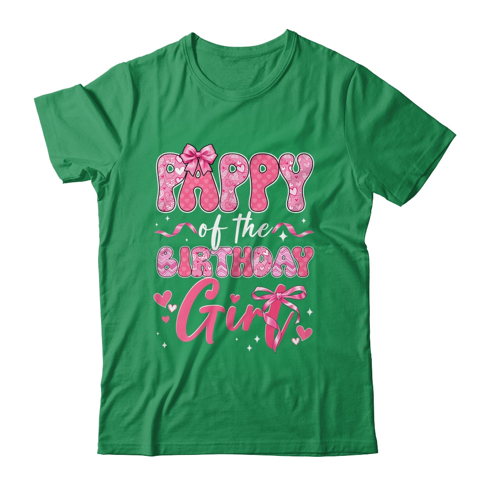 Pappy Of The Birthday Girl Pink Coquette Bow Family Shirt & Hoodie | siriusteestore