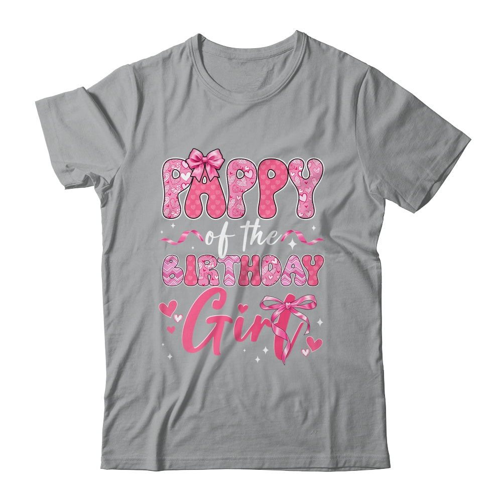 Pappy Of The Birthday Girl Pink Coquette Bow Family Shirt & Hoodie | siriusteestore