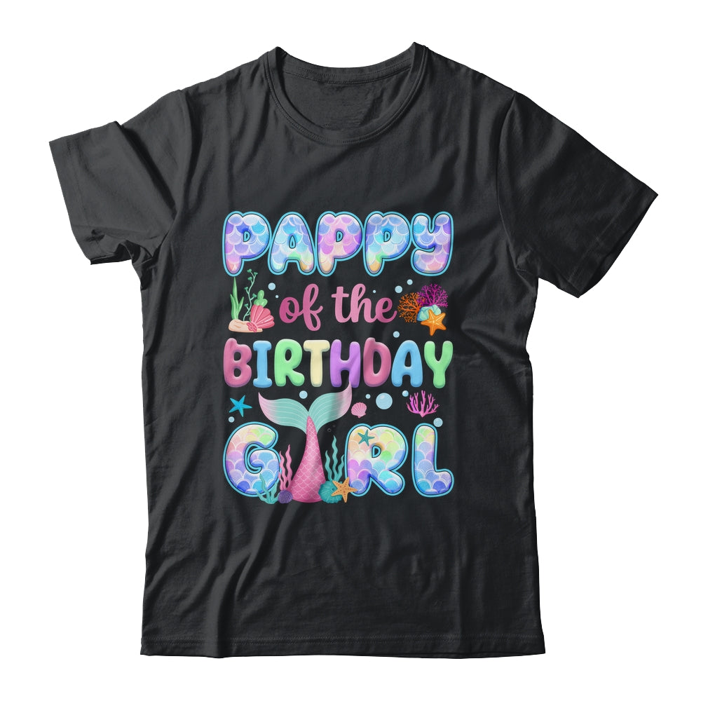 Pappy Of The Birthday Mermaid Girl Family Matching Party Shirt & Hoodie | siriusteestore