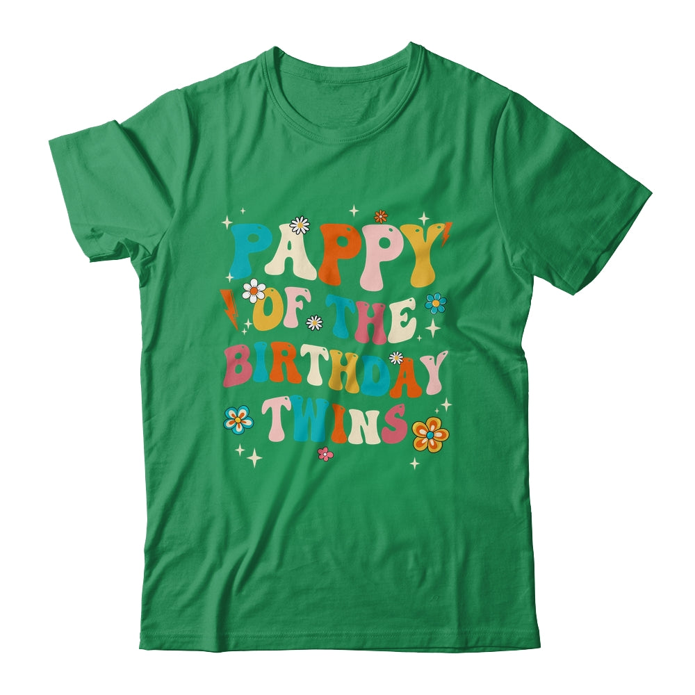 Pappy Of The Birthday Twins Boys Girls Party Retro Bday Shirt & Hoodie | siriusteestore
