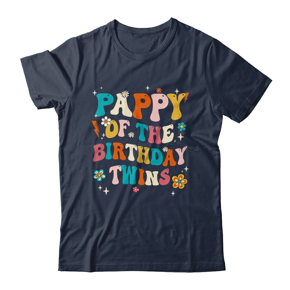 Pappy Of The Birthday Twins Boys Girls Party Retro Bday Shirt & Hoodie | siriusteestore