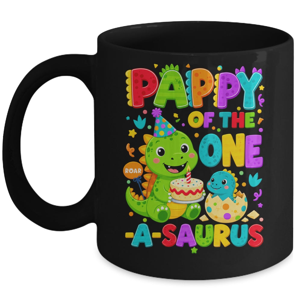 Pappy Of The One-A-Saurus 1St Birthday Boy T-Rex Dinosaur Mug | siriusteestore