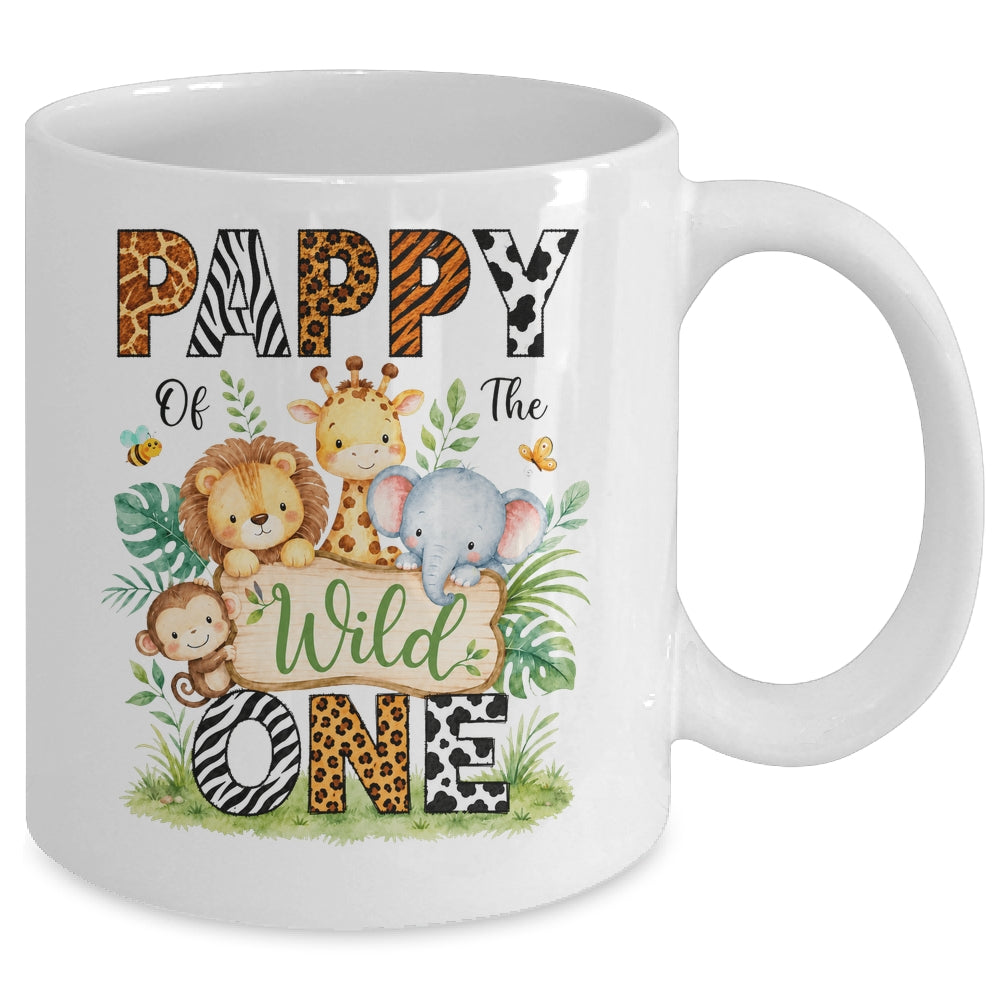 Pappy Of The Wild One First Birthday Boy Jungle Safari Mug | siriusteestore