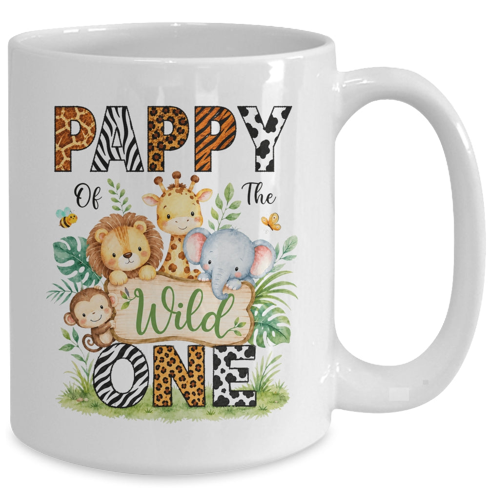 Pappy Of The Wild One First Birthday Boy Jungle Safari Mug | siriusteestore