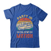 Party In Slow Motion Pontoon Boat Pontooning Boating Retro Shirt & Tank Top | siriusteestore