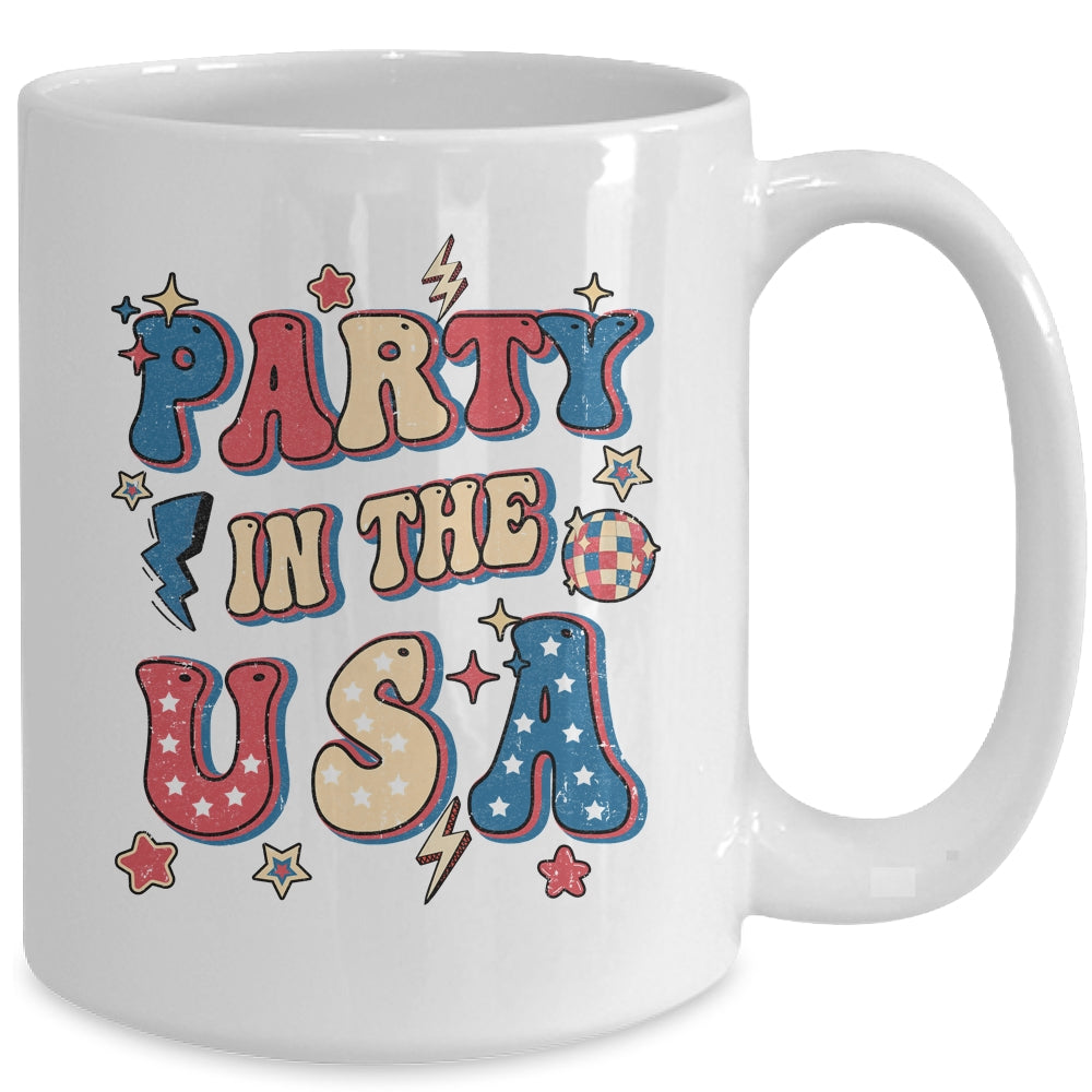 Party In The USA 4th Of July Independence Day USA Groovy Mug | siriusteestore