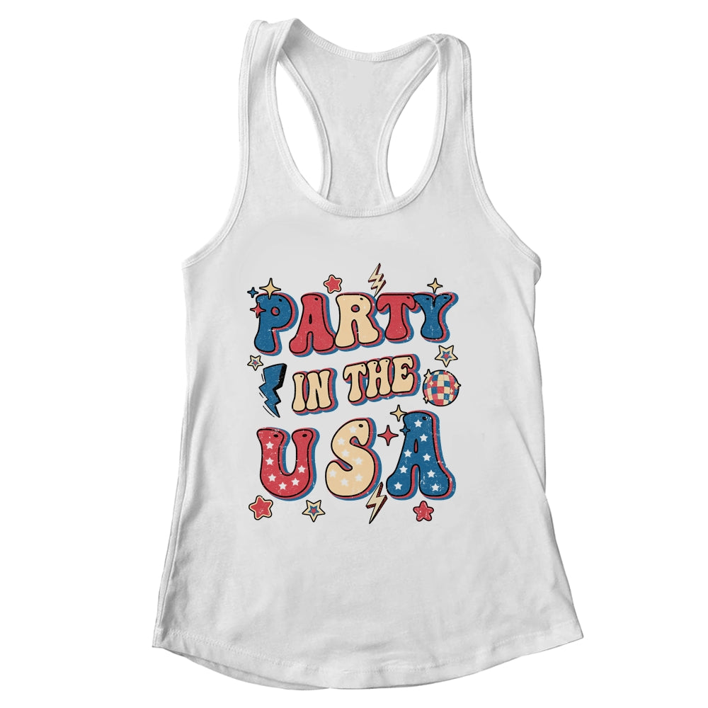 Party In The USA 4th Of July Independence Day USA Groovy Shirt & Tank Top | siriusteestore