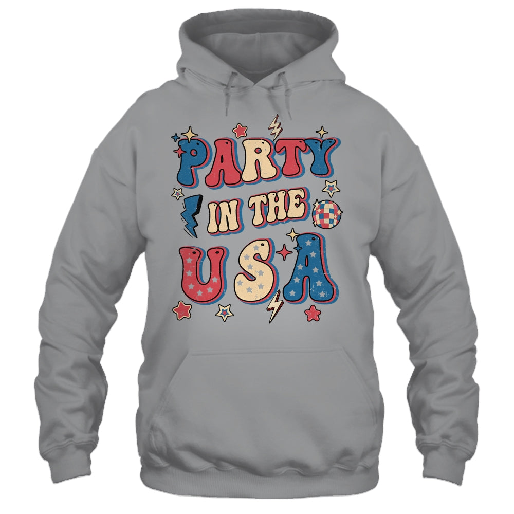 Party In The USA 4th Of July Independence Day USA Groovy Shirt & Tank Top | siriusteestore